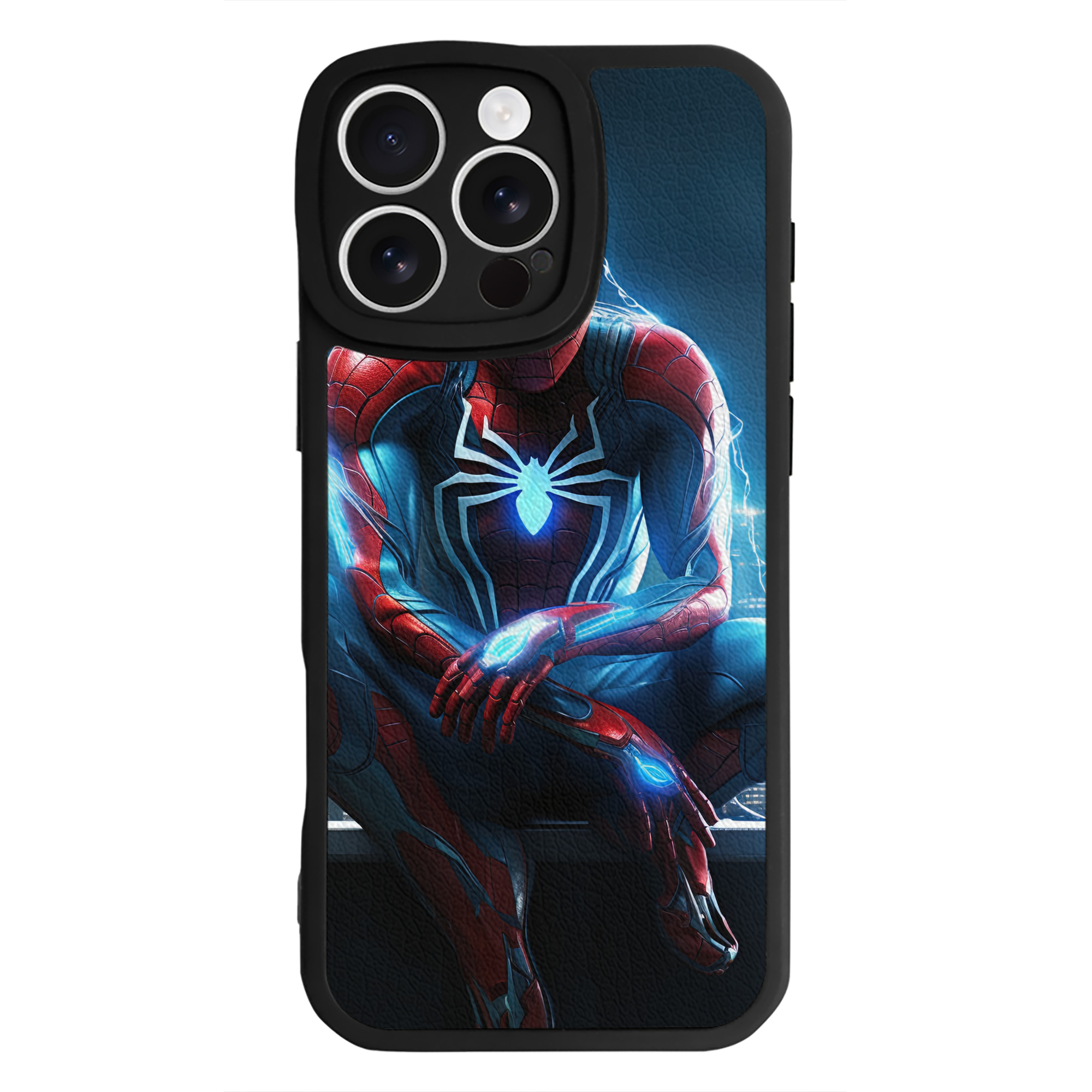 （画像用） Spider Man スパイダーマン 【iPhone 16シリーズ対応】シリコンスマホケース（レザー調） 材質：シリコン